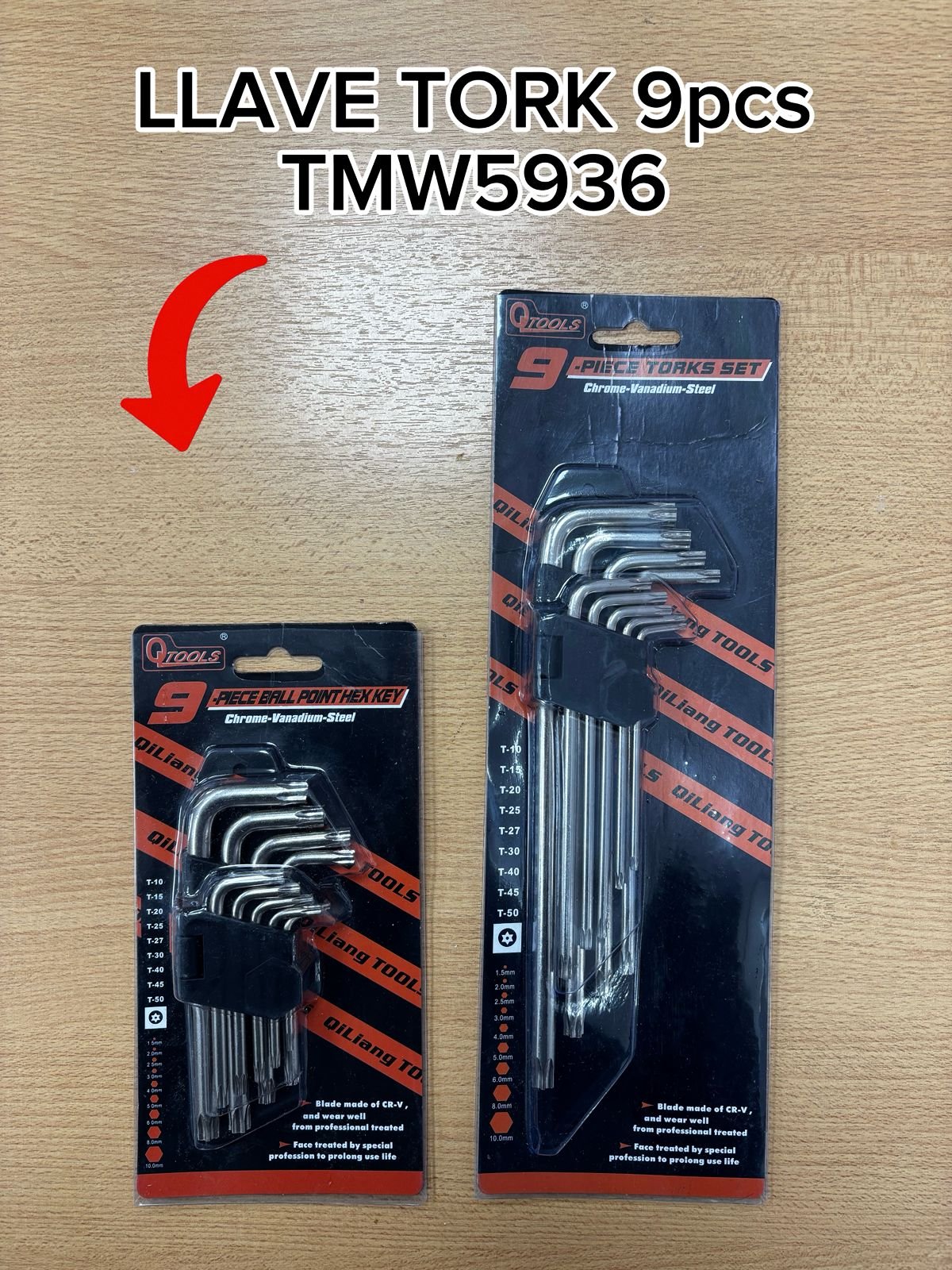 LLAVE TORK SET X9PCS S1248