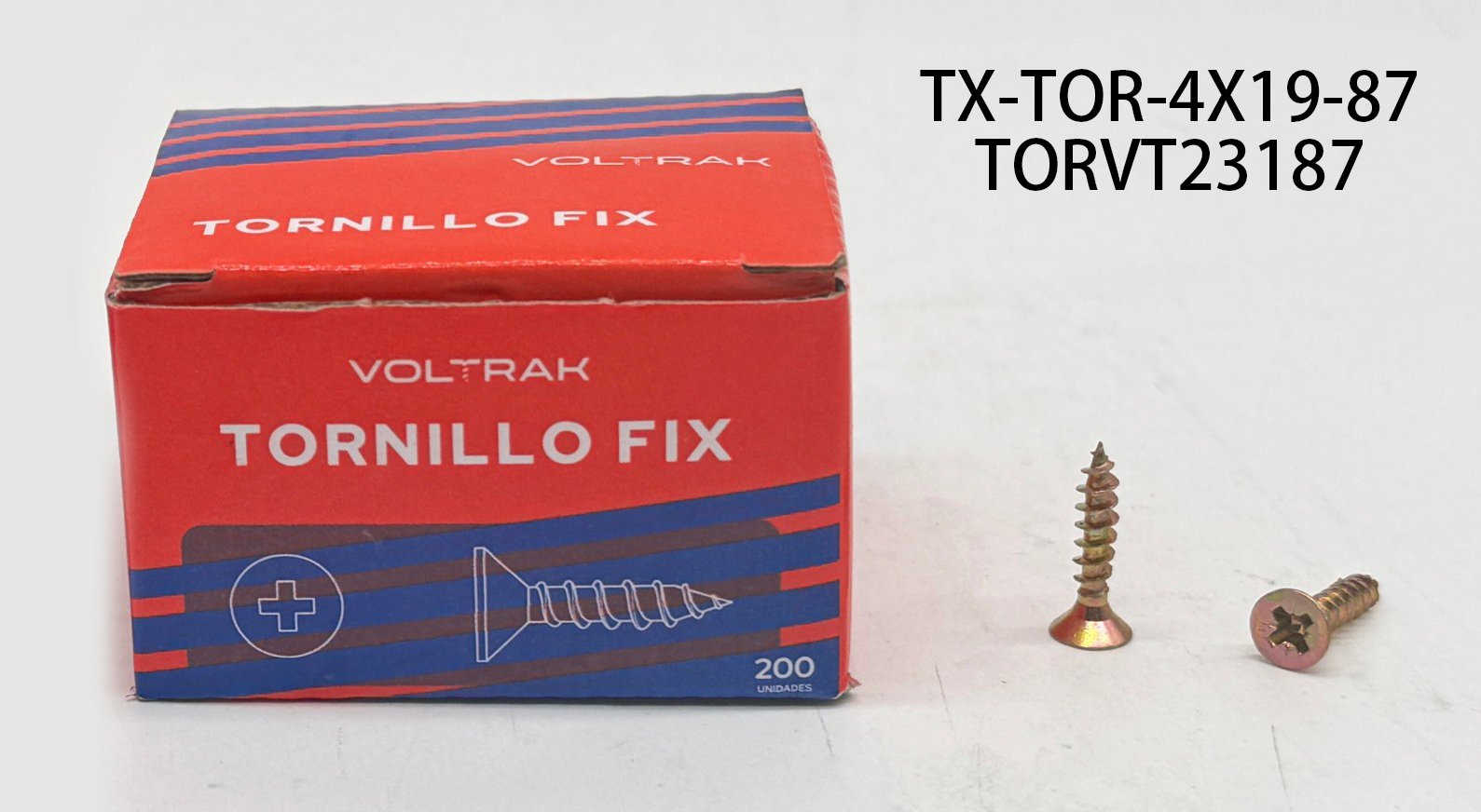 TORNILLO FIX 4*19mm200/CAJITA TORVT23187