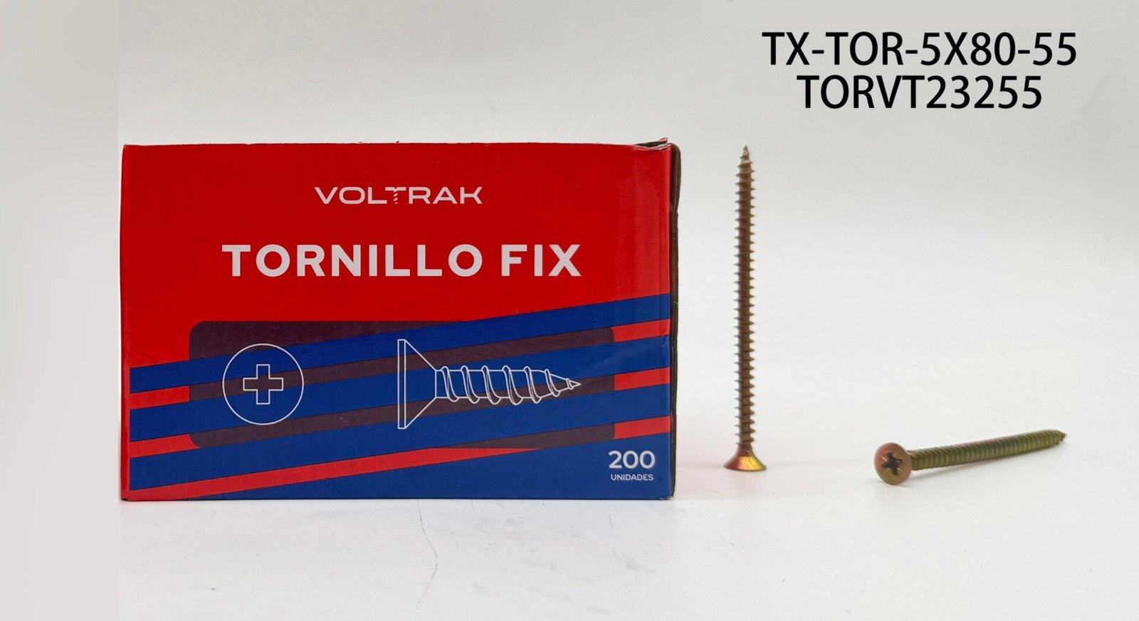 TORNILLO FIX 5*80mm200/CAJITA TORVT23255
