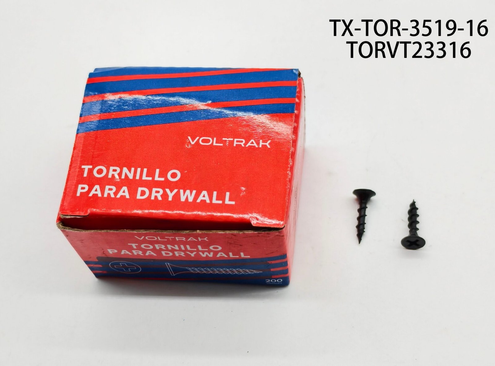 TORNILLOS DRYWALL MADERA 3.5*19mm 200PCS TORVT23316