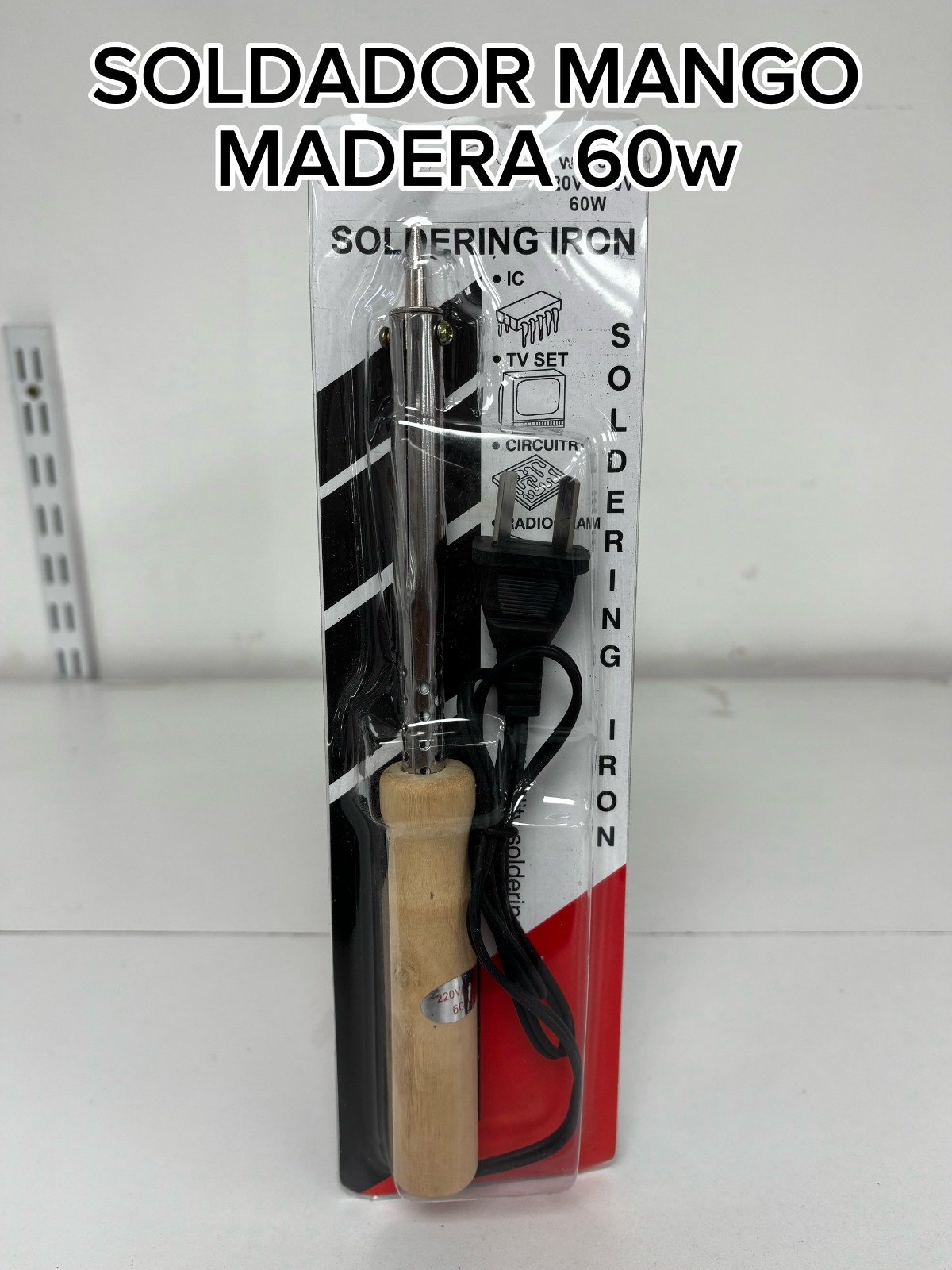 SOLDADOR MANGO MADERA 60W