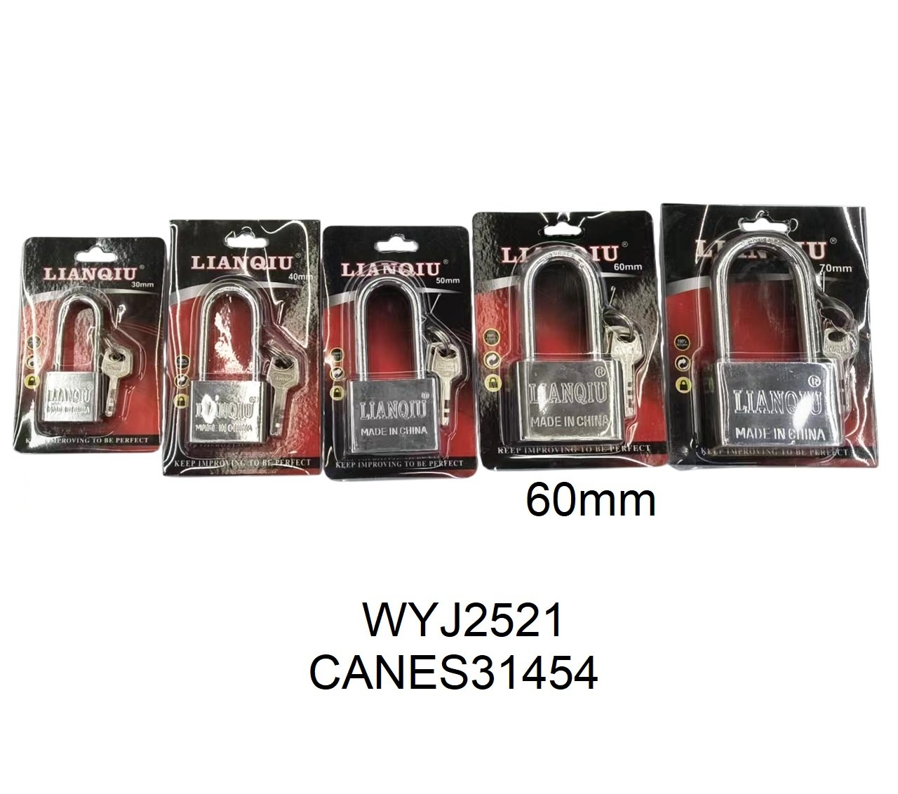 CANDADO ARO MAR.LARGO 60MM WYJ2521-72 CANES31454