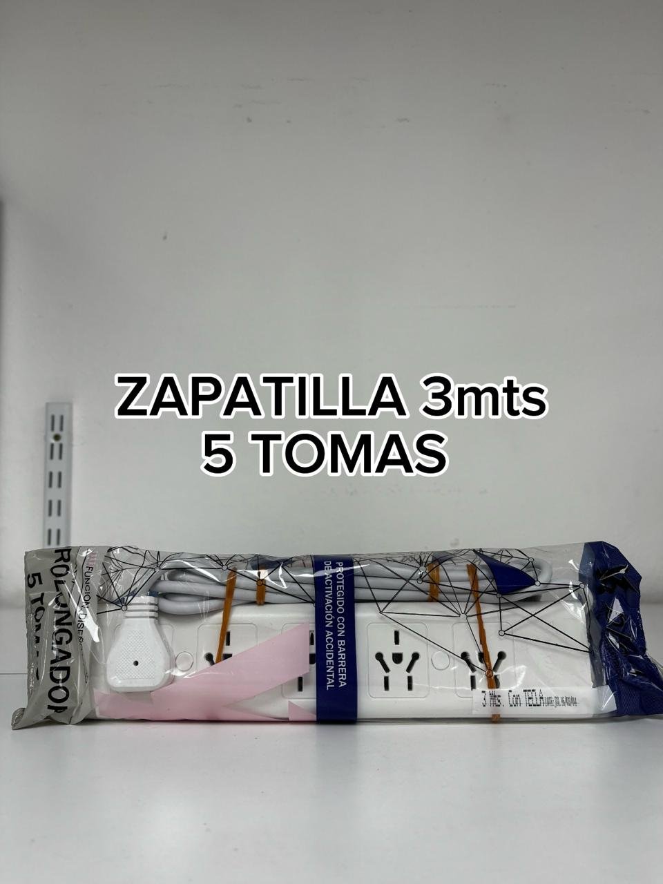 ZAPATILLA 3M 5TOMA C/TECLA VR PLAST