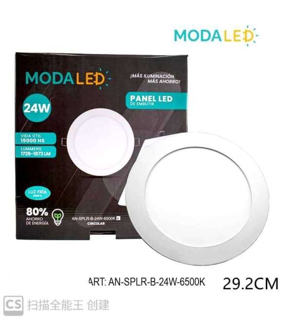 PANEL LED 24W REDONDO FRIO AN-SPLR-B-24W-6500k-20