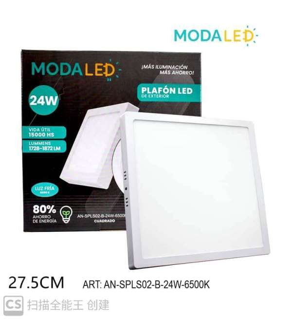 24W PLAFON LED CUADRADO FRIO AN-SPLS02-B-24W-6500k